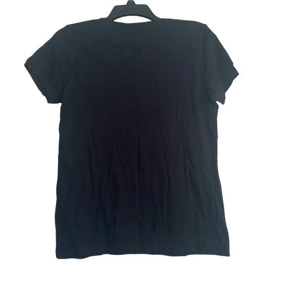 NWT Women's Size Small Black White T-Shirt 'Pretend I'm Adam' Short Sleeve Crew - Picture 2 of 4